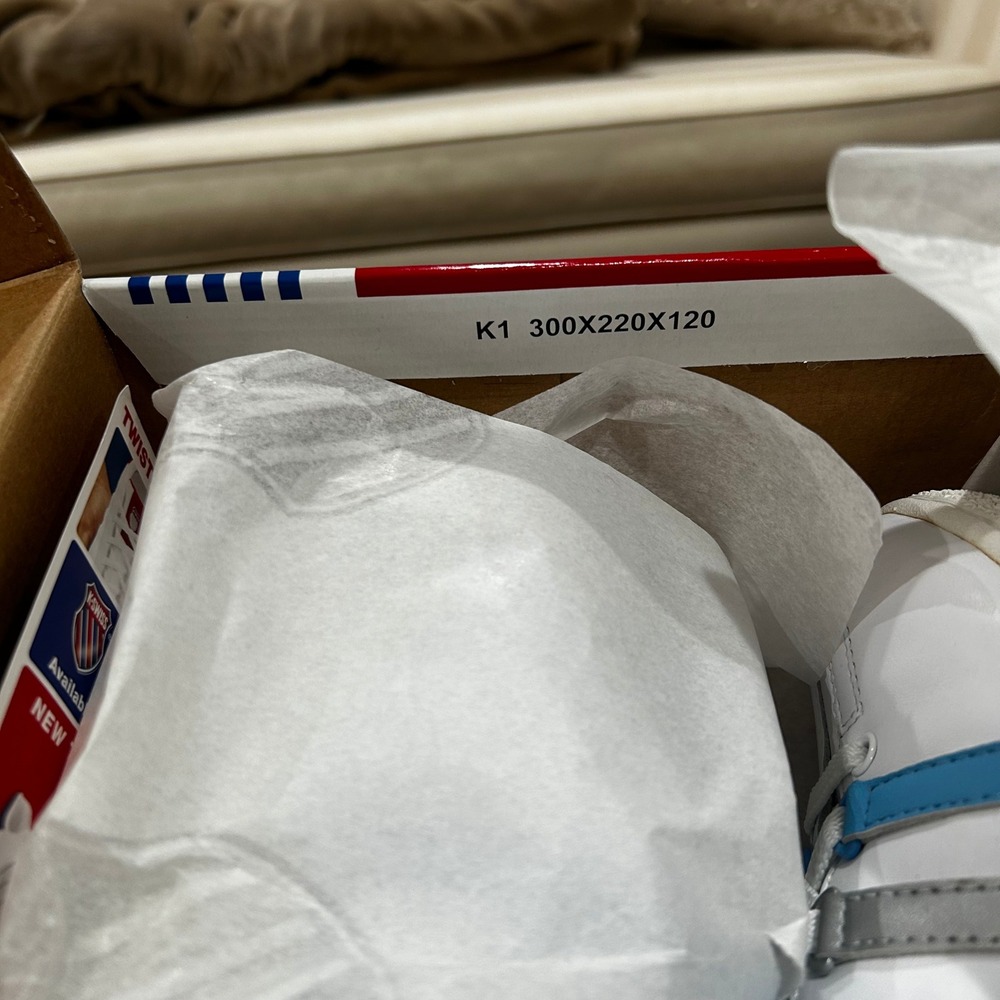 K-Swiss Classic Luxury‎ Edition Women 9 White Blue Silver 9001171 Sneakers - Picture 8 of 9